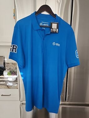Mercedes AMG Petronas F1 Team Polo Shirt Men XXL Blue GR 63 Formula One NWT